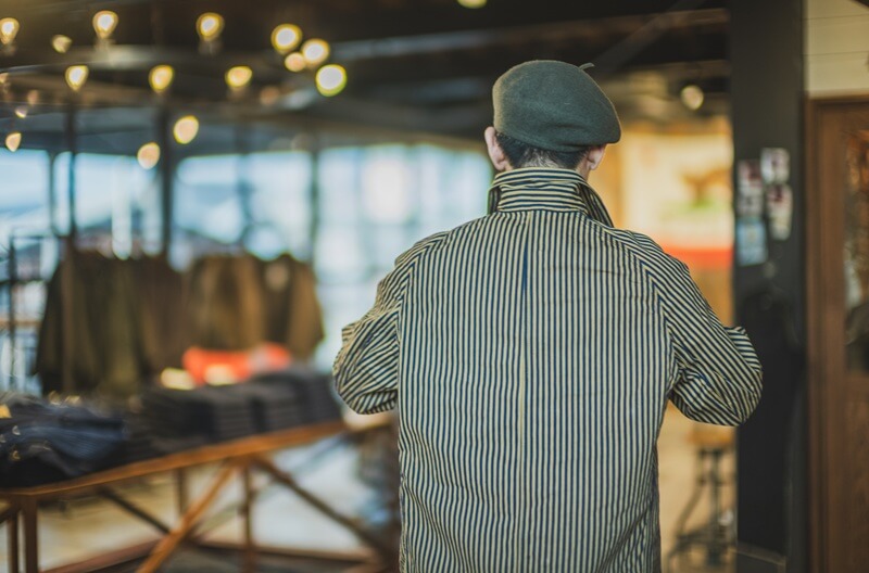 TCB jeans TCBジーンズ Cat Head Jacket Brown Tabby Stripe キャットヘッドジャケット ブラウンヒッコリー