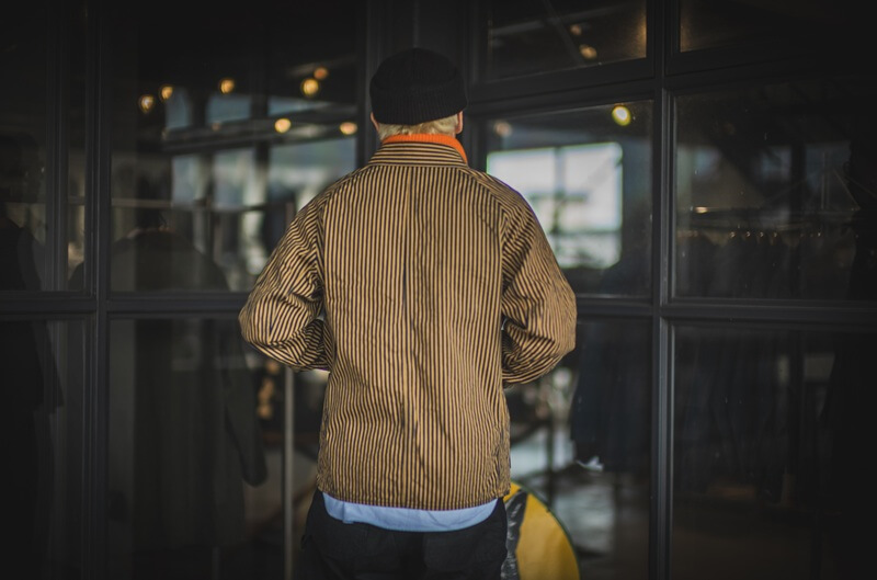 TCB jeans TCBジーンズ Cat Head Jacket Brown Tabby Stripe キャットヘッドジャケット ブラウンヒッコリー