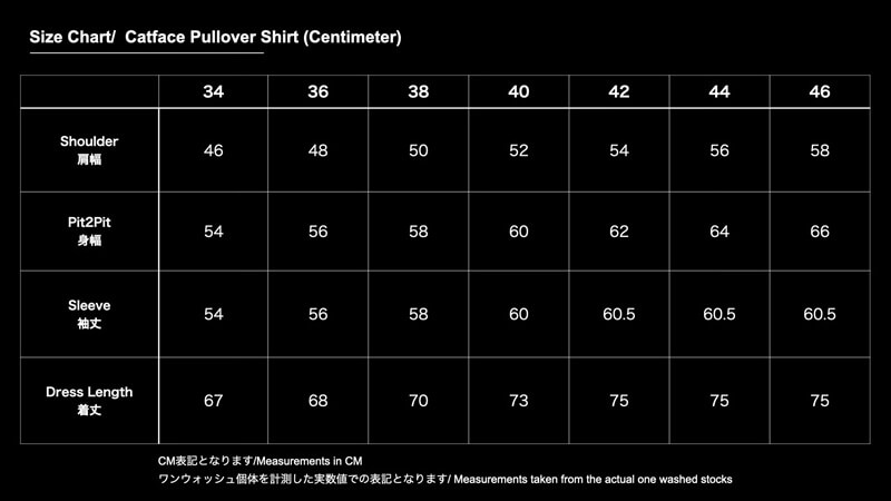 TCB jeans TCBジーンズ Catface Pullover Shirt キャットフェイス プルオーバーシャツ