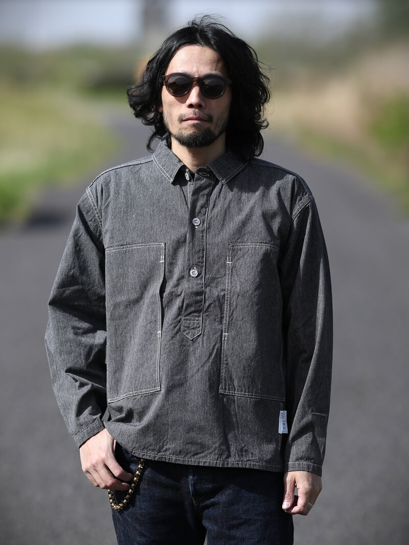 TCB jeans TCBジーンズ Black Catface Pullover Shirt キャットフェイス プルオーバーシャツ