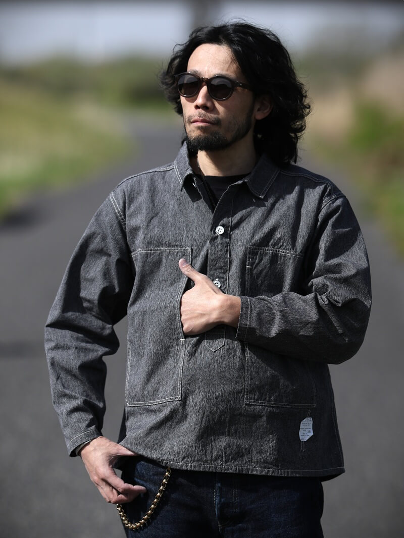 TCB jeans TCBジーンズ Black Catface Pullover Shirt キャットフェイス プルオーバーシャツ