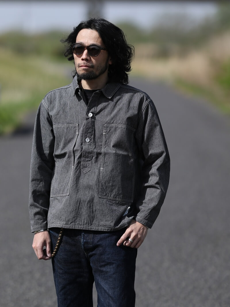 TCB jeans TCBジーンズ Black Catface Pullover Shirt キャットフェイス プルオーバーシャツ