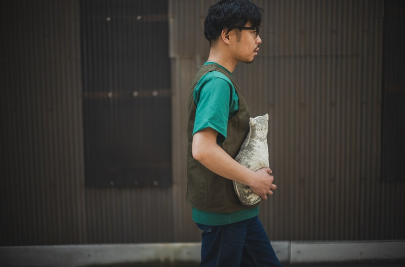 TCB jeans TCBジーンズ Huntsman Vest Neppy Green Herringbone ハンツマンベスト ヘリンボーン