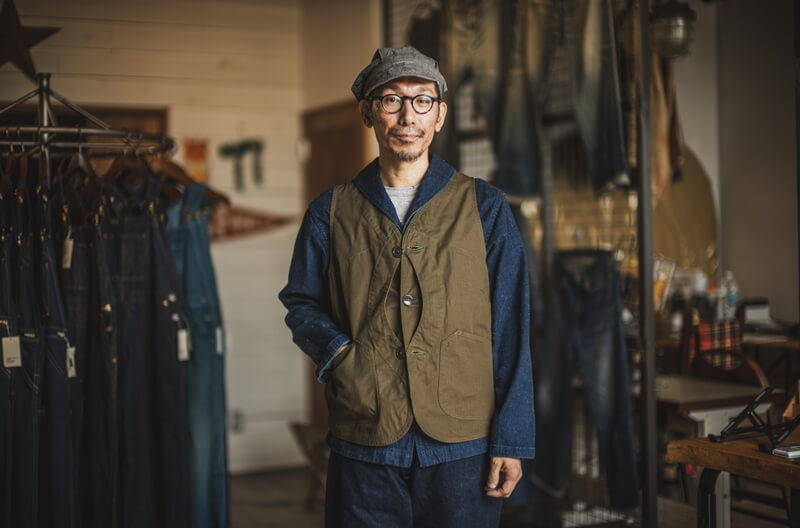 TCB jeans TCBジーンズ Huntsman Vest Neppy Green Herringbone ハンツマンベスト ヘリンボーン