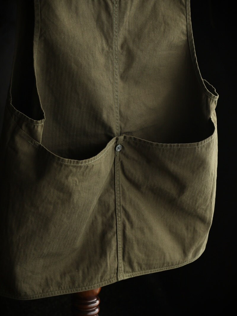 TCB jeans TCBジーンズ Huntsman Vest Neppy Green Herringbone ハンツマンベスト ヘリンボーン