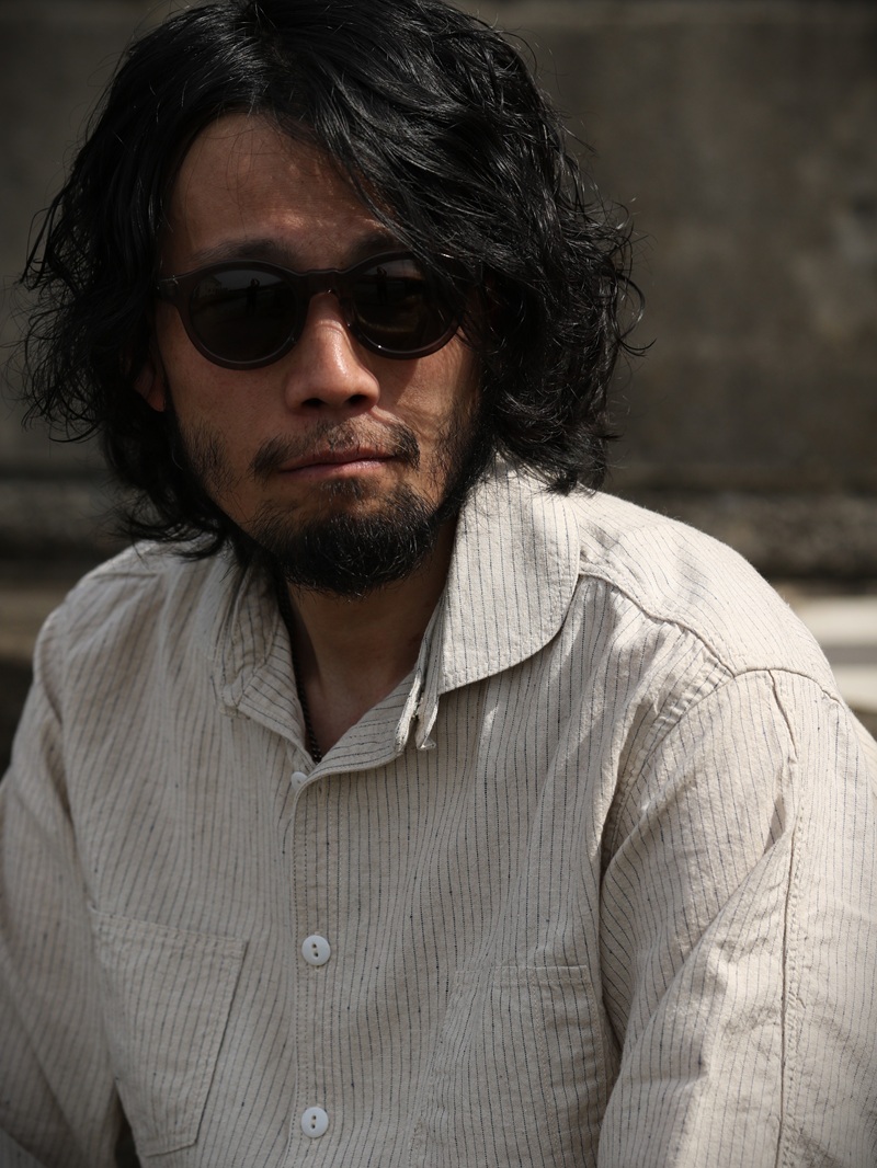 TCB jeans TCBジーンズ Detachable Collar Work Shirt  Beige Stripe デタッチャブルカラーワークシャツ ベージュストライプ