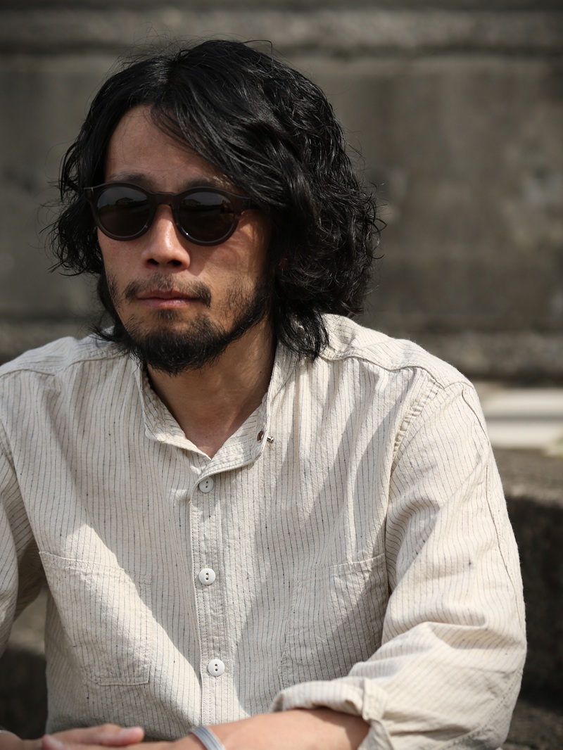 TCB jeans TCBジーンズ Detachable Collar Work Shirt  Beige Stripe デタッチャブルカラーワークシャツ ベージュストライプ