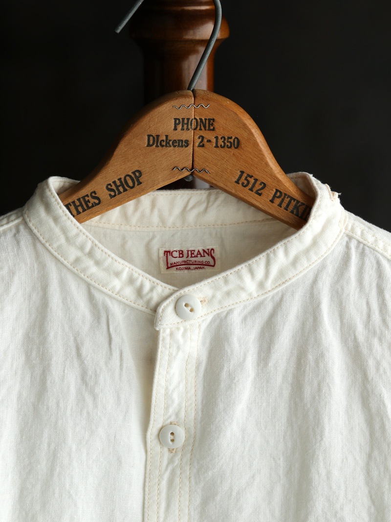 TCB jeans TCBジーンズ Detachable Collar Work Shirt  Linen デタッチャブルカラーワークシャツ リネン