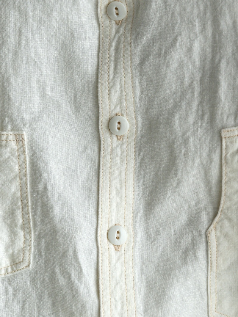 TCB jeans TCBジーンズ Detachable Collar Work Shirt  Linen デタッチャブルカラーワークシャツ リネン