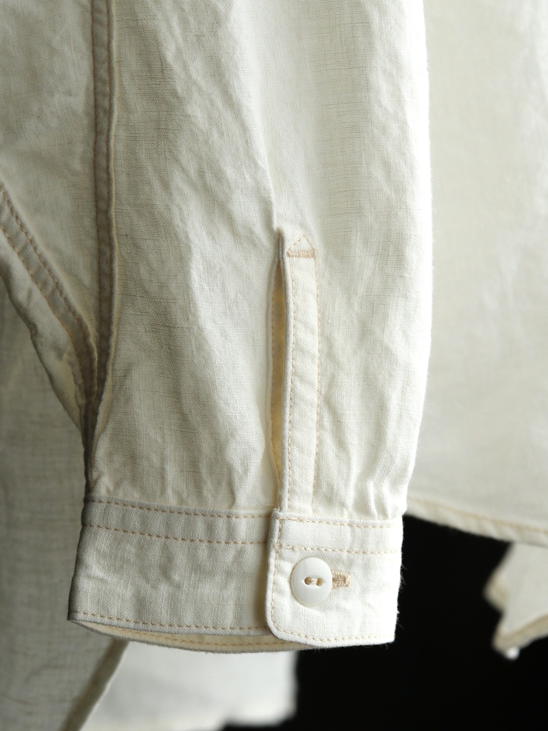 TCB jeans TCBジーンズ Detachable Collar Work Shirt  Linen デタッチャブルカラーワークシャツ リネン