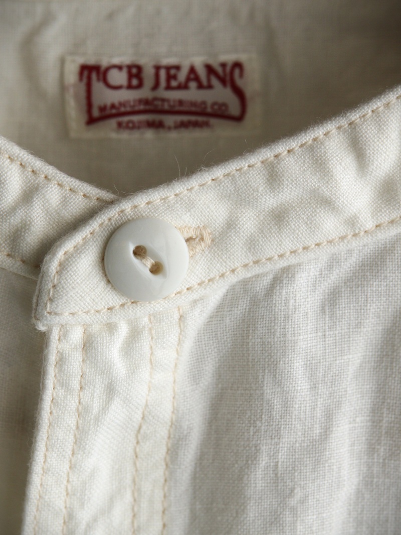 TCB jeans TCBジーンズ Detachable Collar Work Shirt  Linen デタッチャブルカラーワークシャツ リネン