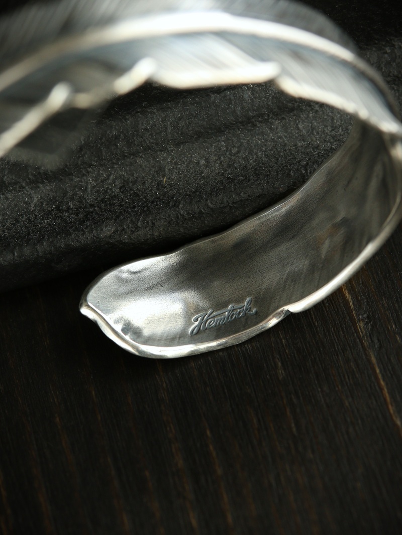 hemlock ヘムロック Feather Bangle -silver フェザーバングル シルバー