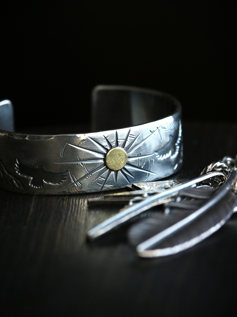 Hemlock ヘムロック 別注 Two Eagle Bangle トゥー イーグル バングル