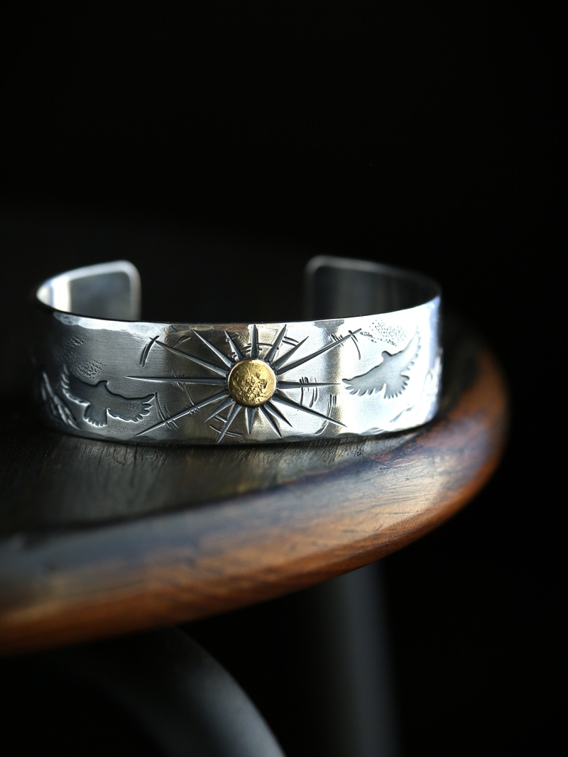 Hemlock ヘムロック 別注 Two Eagle Bangle トゥー イーグル バングル