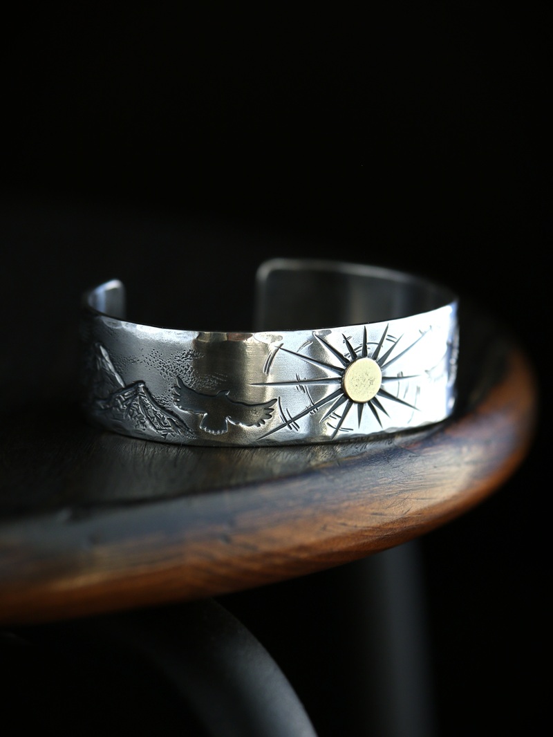 Hemlock ヘムロック 別注 Two Eagle Bangle トゥー イーグル バングル
