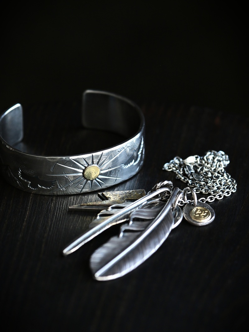 Hemlock ヘムロック 別注 Two Eagle Bangle トゥー イーグル バングル
