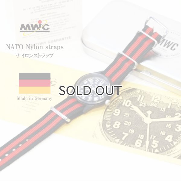 画像1: MWC NATO Nylon straps ナイロンストラップ 18mm JBレッド  (1)