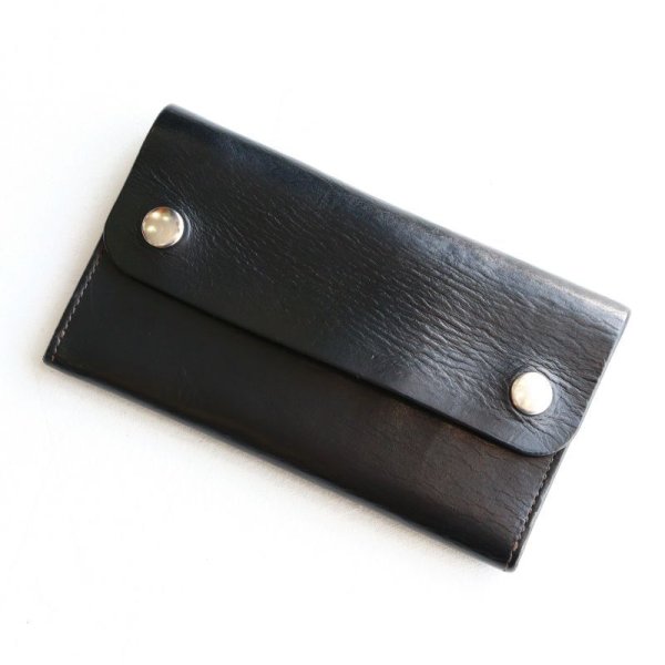 画像1:  Aging sample   Vintage Works  Leather Wallet  BLACK  (1)