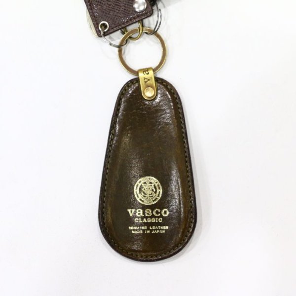 画像1:  Aging sample   vasco  LEATHER VOYAGE SHOE HORN  VERDE  (1)