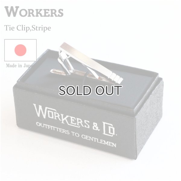 画像1: WORKERS ワーカーズ Tie Clip, Stripe タイクリップ ストライプ (1)