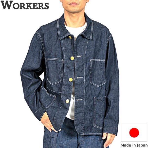 画像1: WORKERS  ワーカーズ  QUEEN OF THE ROAD Jacket, 8 oz Indigo Denim  (1)