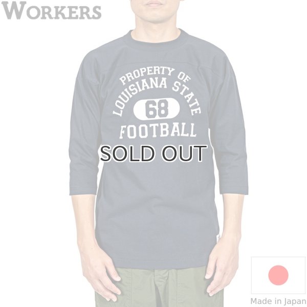 画像1: WORKERS  ワーカーズ  Football T, LOUISIANA, NAVY  (1)