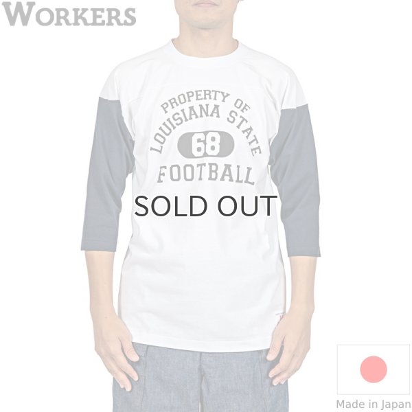 画像1: WORKERS  ワーカーズ  Football T, LOUISIANA, 2-Tone  (1)