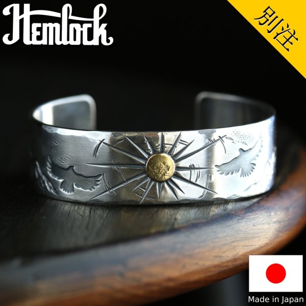 画像1: Hemlock  ヘムロック  別注 Two Eagle Bangle  トゥー イーグル バングル  (1)