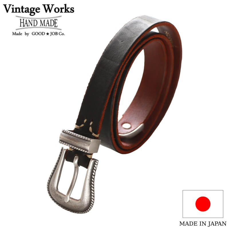 Vintage Works ヴィンテージワークス Leather belt 7Hole レザーベルト ...